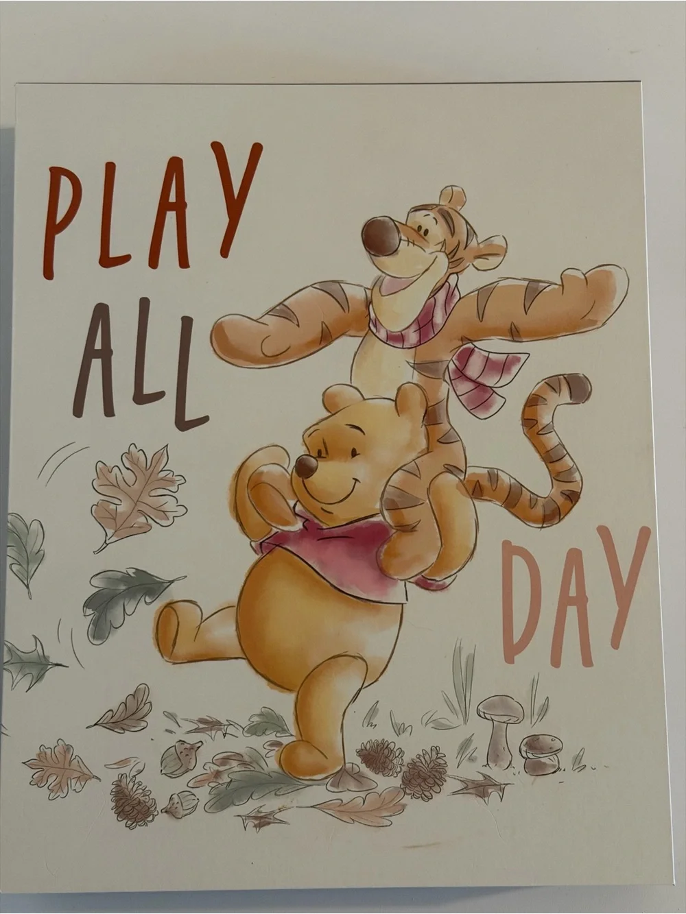 Disney Winnie the Pooh & Tigger Play All Day Fall Wall Art